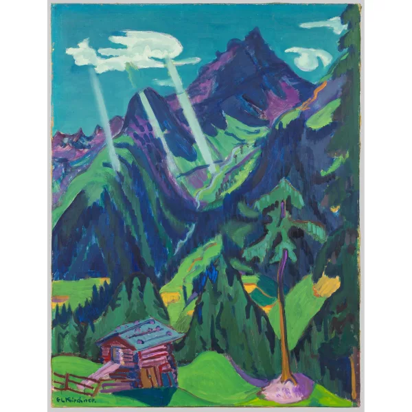 Ernst Ludwig Kirchner — Bündner Landschaft mit Sonnenstrahlen