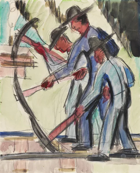 Ernst Ludwig Kirchner — Gleisarbeiter (Straßenarbeiter)