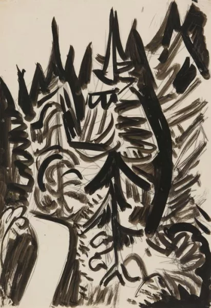 Ernst Ludwig Kirchner — Weg zwischen Bergtannen