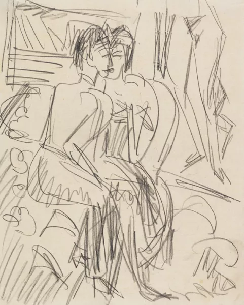 Ernst Ludwig Kirchner — Erna und Gerda im Atelier