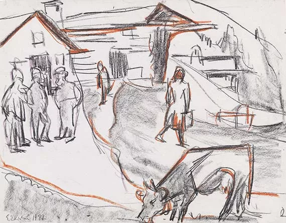 Ernst Ludwig Kirchner — Bauern auf der Alp