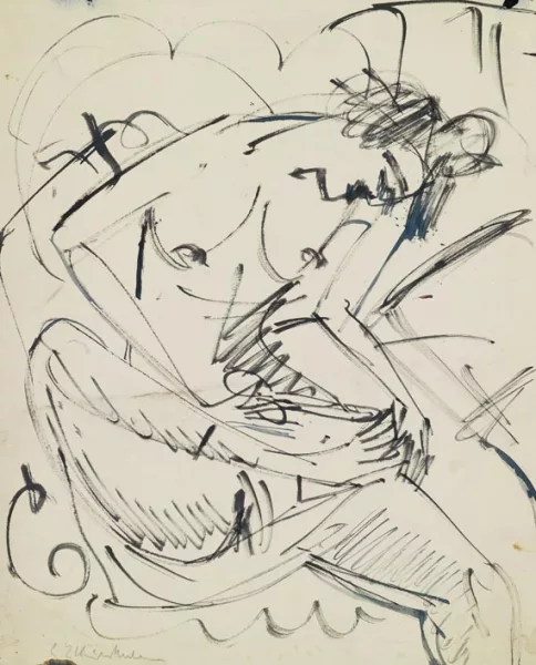 Ernst Ludwig Kirchner — Fußwaschender weiblicher Akt (Akt bei der Pediküre)