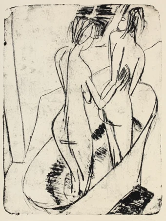 Zwei Akte in der Badewanne, 1914