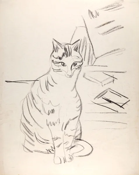 Ernst Ludwig Kirchner — Sitzender Kater Flecki