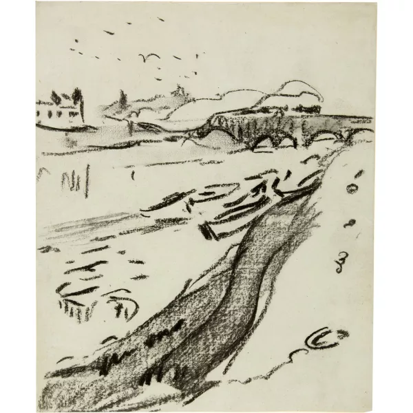 Ernst Ludwig Kirchner — Elbufer mit BrÃ¼cke