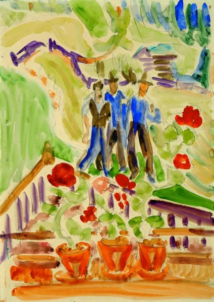 Ernst Ludwig Kirchner — Frühling (Drei Bauern)