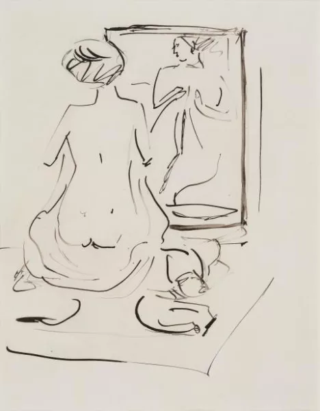 Ernst Ludwig Kirchner — Weiblicher Akt vor Spiegel