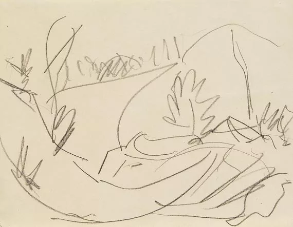 Ernst Ludwig Kirchner — Dünen und Büsche (Fehmarn)