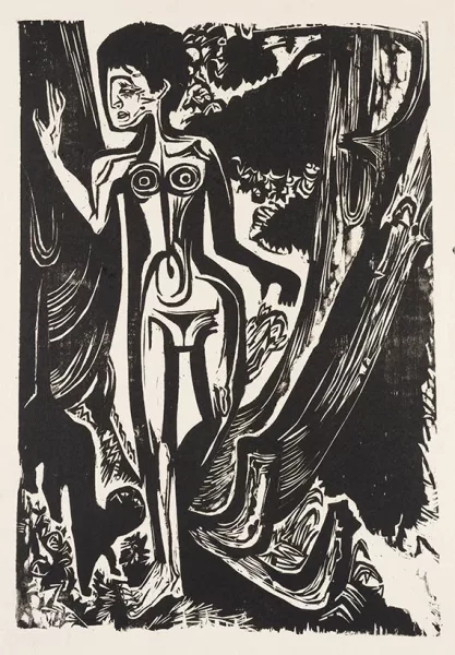Ernst Ludwig Kirchner — Nackte Frau im Wald