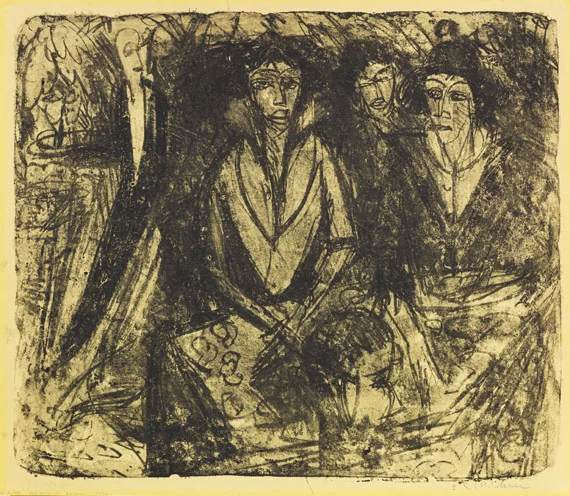 Ernst Ludwig Kirchner — Drei Frauen im Cafégarten - Gartenrestaurant Schlachtensee