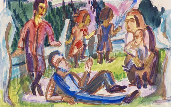 Ernst Ludwig Kirchner — Familie auf der Wiese