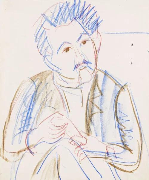 Ernst Ludwig Kirchner — Porträt des Dichters Carl Goering (Dr. Robert Goering?)