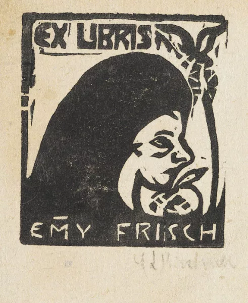 Ernst Ludwig Kirchner — Exlibris Emmy Frisch