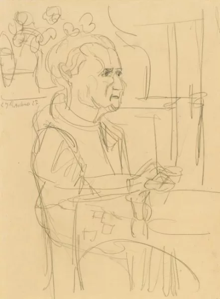 Ernst Ludwig Kirchner — Porträt Frau L. Bauer