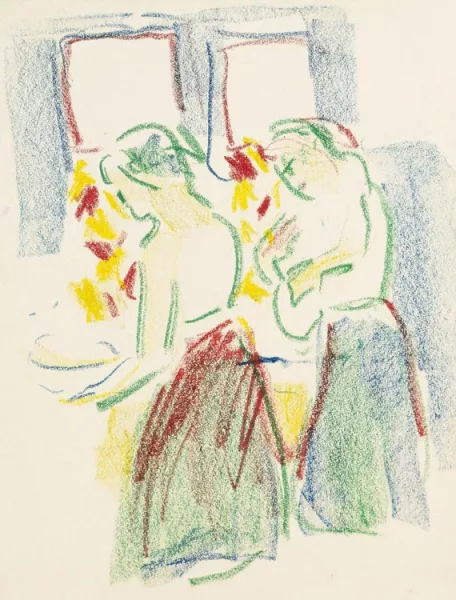 Ernst Ludwig Kirchner — Zwei Mädchen bei der Toilette