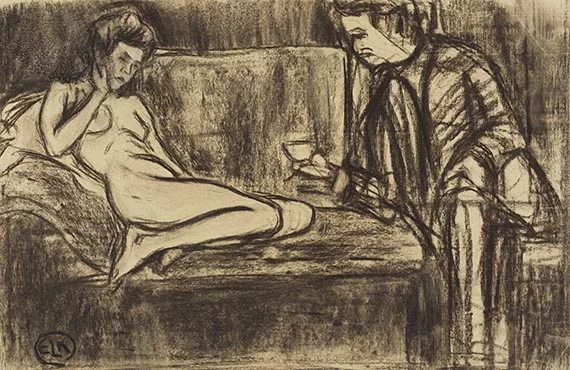 Ernst Ludwig Kirchner — Nacktes Modell auf dem Sofa