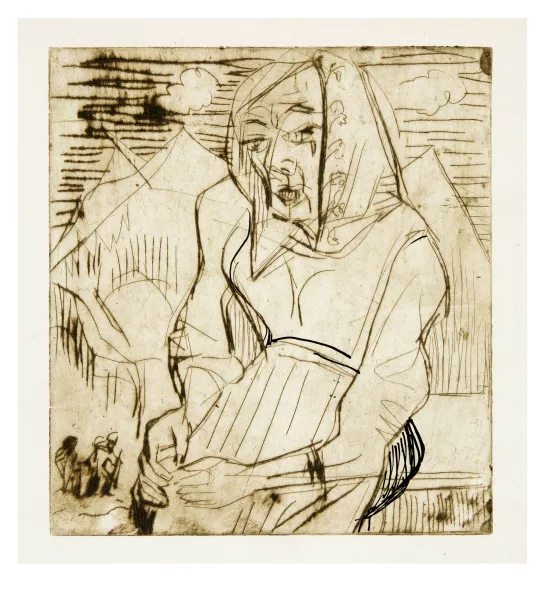 Ernst Ludwig Kirchner — Sitzende Bäuerin