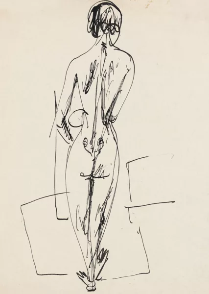 Ernst Ludwig Kirchner — Stehender weiblicher Rückenakt