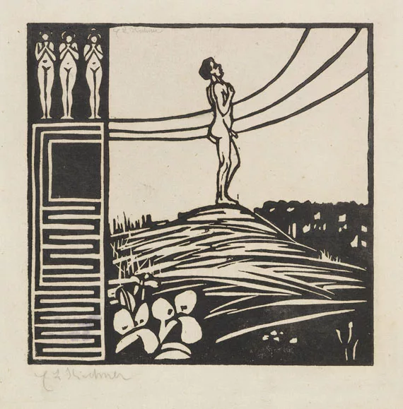 Ernst Ludwig Kirchner — Männliche Figur auf einem Berg (Die Sehnsucht)