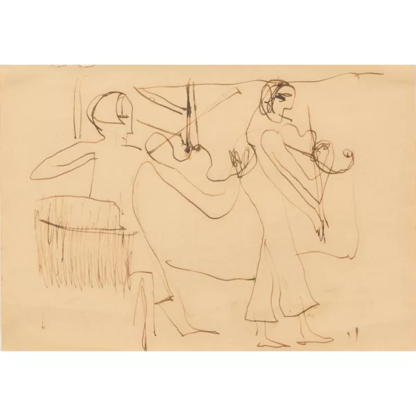 Ernst Ludwig Kirchner — Die Geigerin Lotte Kraft-Rohner.