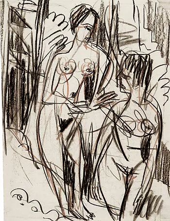 Ernst Ludwig Kirchner — Zwei weibliche Akte, stehend