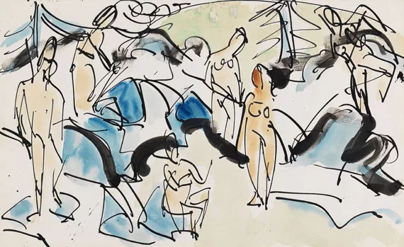 Ernst Ludwig Kirchner — Figuren im Staffelalp-Tobel