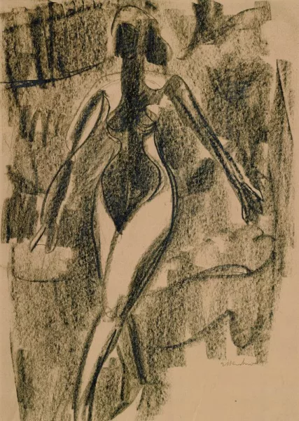 Ernst Ludwig Kirchner — Schreitender Akt im Freien (Frauenakt)