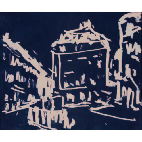 Ernst Ludwig Kirchner — Häuser im Topflappenviertel Dresden.