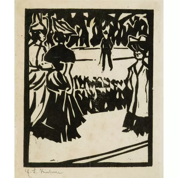 Ernst Ludwig Kirchner — Flanierende Leute — Galerie Kornfeld
