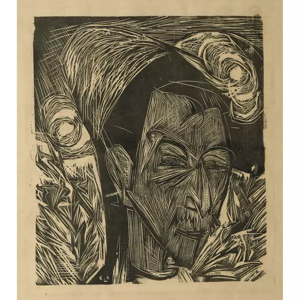 Ernst Ludwig Kirchner — Kopf David Müller — Galerie Kornfeld