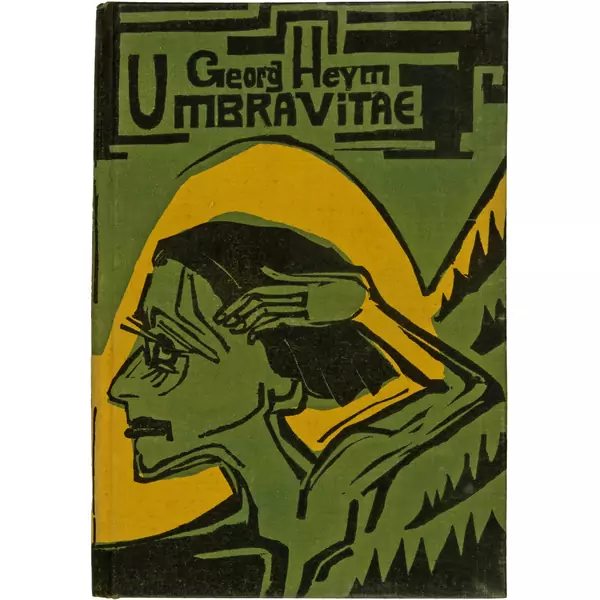 Ernst Ludwig Kirchner — Georg Heym. Umbra vitae. Nachgelassene Gedichte. Mit 47 Orig.-Holzschnitten von Ernst Ludwig Kirchne München, Kurt Wolff Verlag, 1924 — Galerie Kornfeld