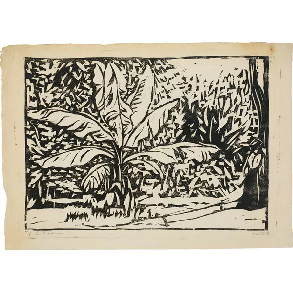 Ernst Ludwig Kirchner — Musapflanze im Park (Bürgerwiese in Dresden) — Galerie Kornfeld