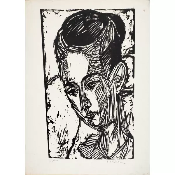 Ernst Ludwig Kirchner — Kopf Tochter Hardt — Galerie Kornfeld