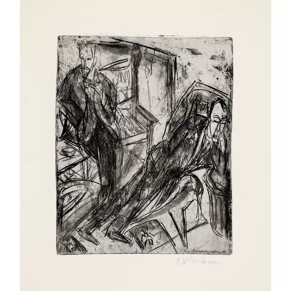 Ernst Ludwig Kirchner — Die Siesta - Botho Graef und Hugo Biallowons — Galerie Kornfeld