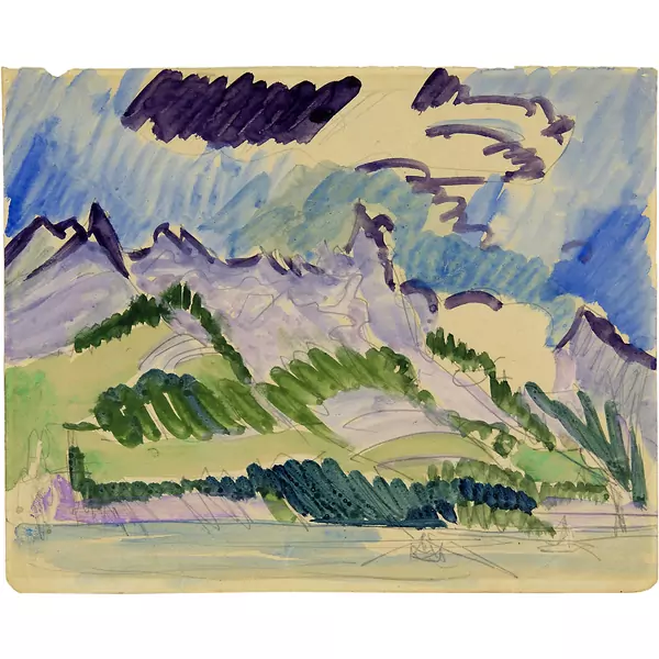 Ernst Ludwig Kirchner — Berglandschaft am Walensee — Galerie Kornfeld