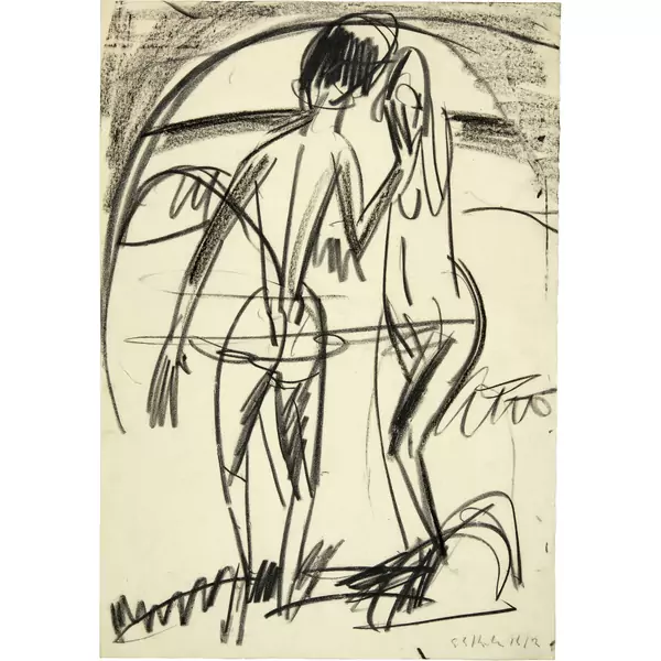 Ernst Ludwig Kirchner — Zwei Badende auf Fehmarn — Galerie Kornfeld