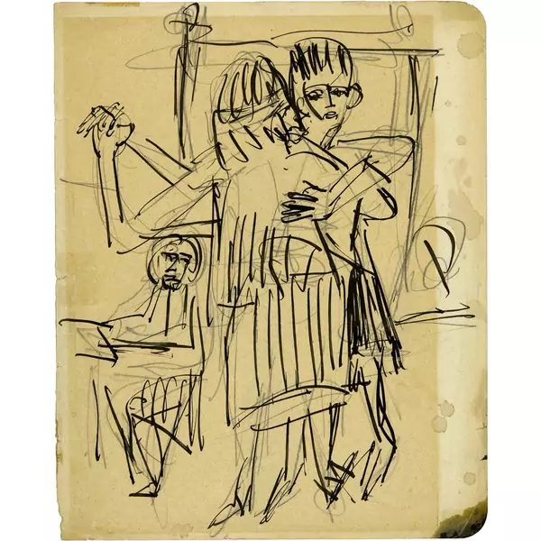 Ernst Ludwig Kirchner — Tanzendes Bauernpaar — Galerie Kornfeld