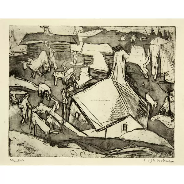 Ernst Ludwig Kirchner — Alpleben, Stafelalp — Galerie Kornfeld