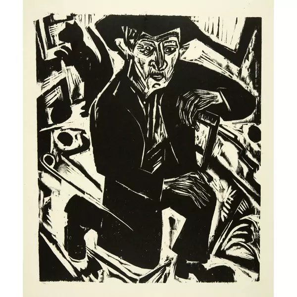 Ernst Ludwig Kirchner — Sitzender junger Bauer — Galerie Kornfeld