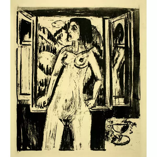 Ernst Ludwig Kirchner — Nackte Frau am Fenster — Galerie Kornfeld