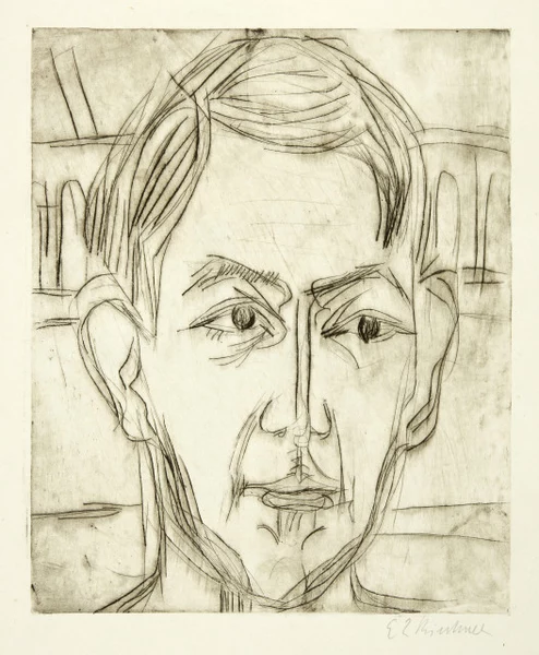 Ernst Ludwig Kirchner — Kopf eines jungen Mannes (Dr. Hans Bütow) — Galerie Kornfeld