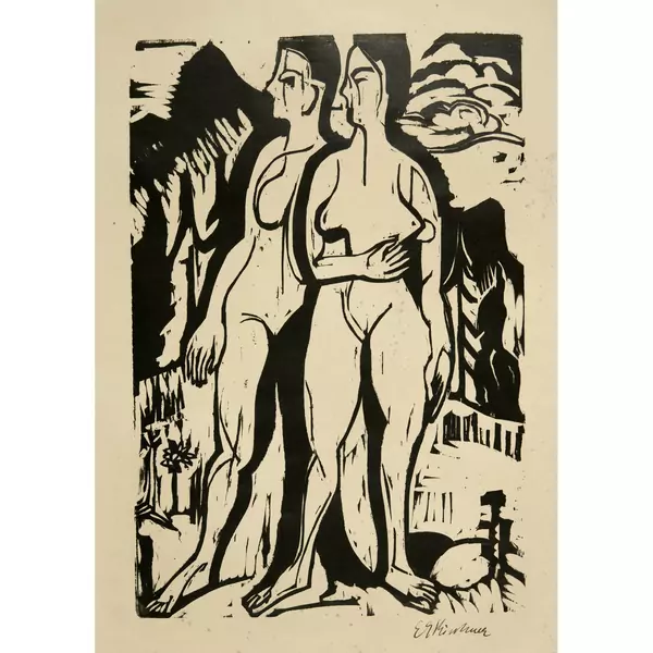 Ernst Ludwig Kirchner — Stehende nackte Frau in der Sonne — Galerie Kornfeld