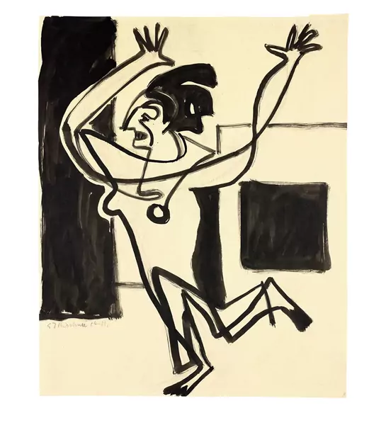 Ernst Ludwig Kirchner — Tanzender Frauenakt Gret Palucca — Galerie Kornfeld