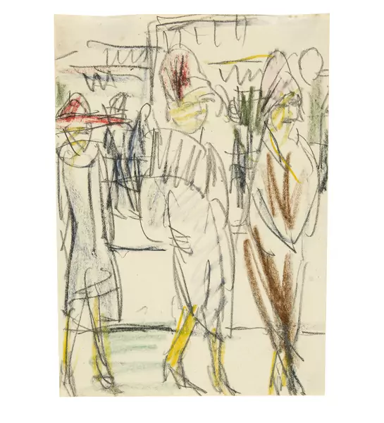Ernst Ludwig Kirchner — Kokotten auf der Strasse — Galerie Kornfeld