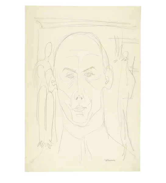 Ernst Ludwig Kirchner — Porträt Oskar Schlemmer — Galerie Kornfeld