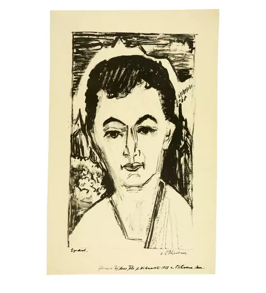 Ernst Ludwig Kirchner — Portrait Nele van der Velde — Galerie Kornfeld