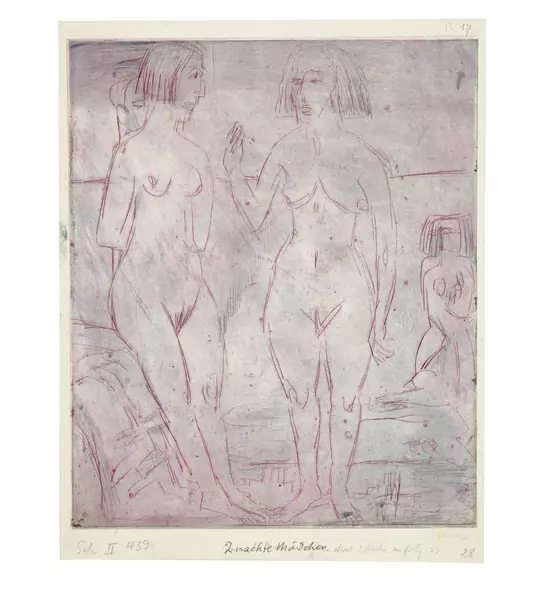 Ernst Ludwig Kirchner — Zwei nackte Mädchen — Galerie Kornfeld