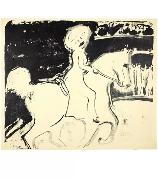 Ernst Ludwig Kirchner — Herrenreiterin im Zirkus — Galerie Kornfeld