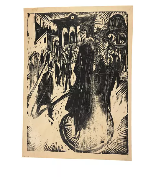 Ernst Ludwig Kirchner — Frauen am Potsdamer Platz, Berlin — Galerie Kornfeld