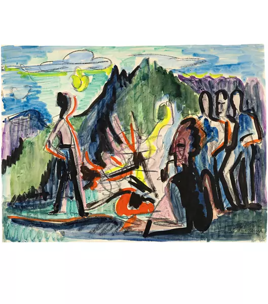 Ernst Ludwig Kirchner — Das Feuer am 1. August — Galerie Kornfeld